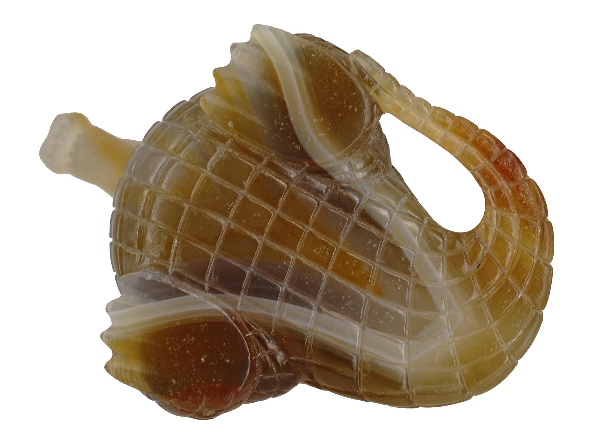 RUSSIAN HAND CARVED AGATE CROCODILE FIGURINE PIC-5